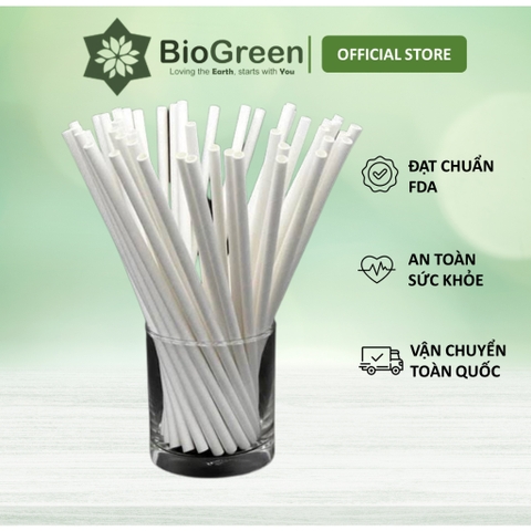 100 ống hút giấy 3 lớp phi 6 x 197mm, họa tiết, party, Noel, nhiều màu, theo mùa