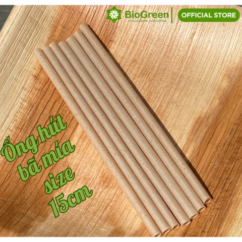 100 ỐNG HÚT BÃ MÍA PHI 6-13cm,15cm dùng cocktail KHÔNG PE-không tan trong nước thân thiện môi trường