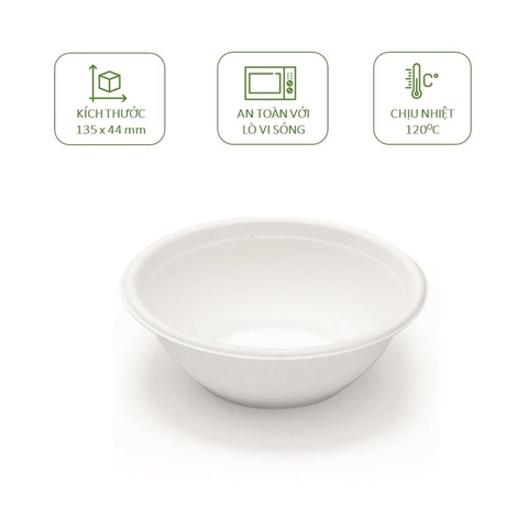 Thùng 1000 chén/ tô bã mía 350ml phân hủy tự nhiên, chất liệu bã mía tự nhiên