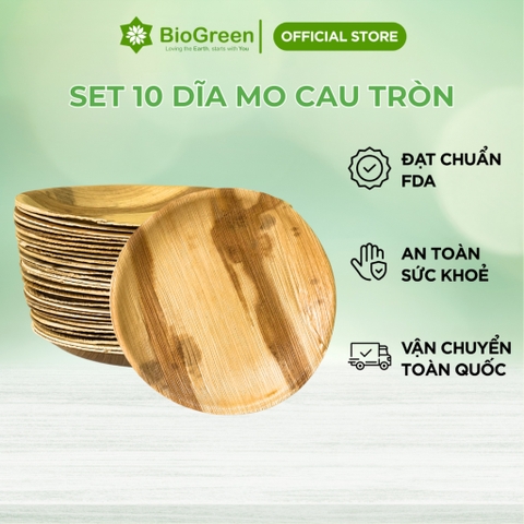 SET 10 ĐĨA MO CAO SIZE 15CM/20CM/25CM ĐỰNG THỨC ĂN, BBQ,.. AN TOÀN SỨC KHỎE BẢO VỆ MÔI TRƯỜNG