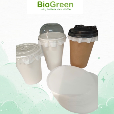 Set 500 Tờ Giấy Chống Tràn Trà Sữa và các loại thức uống mang đi cho ly giấy và ly nhựa.