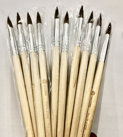 10 BÚT VẼ ĐẦU NHỌN CÁN TRẮNG S12