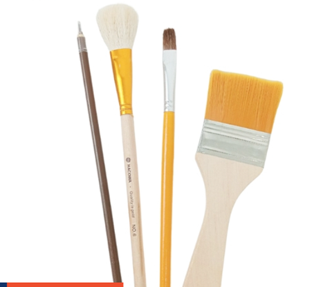 Combo 3 chổi cọ vàng (Bút mắt tượng nhỏ, cán vàng S7, S7 cước, thỏ S6)