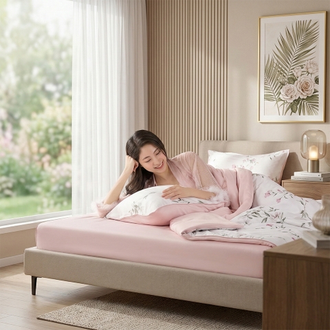 Bộ Chăn Ga Gối 100% Tencel 300T ETP05