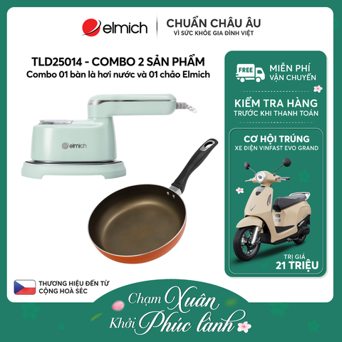 Combo 01 bàn là hơi nước và 01 chảo Elmich - TLD25014