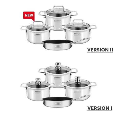 Bộ nồi chảo Inox 304 cao cấp 3 đáy liền nguyên khối Elmich Trimax Classic EL-2110OL