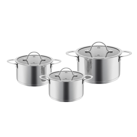 Bộ nồi Inox 304 Impact bonding EL-2480 Size 16, 20, 24cm