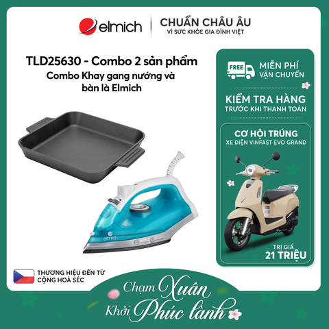 Combo Khay gang nướng và bàn là Elmich - TLD25630