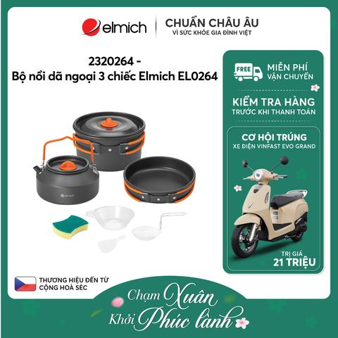 Bộ nồi dã ngoại 3 chiếc Elmich EL0264