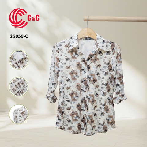 25039 - Floral Pattern Mesh Fabric with 4 Designs