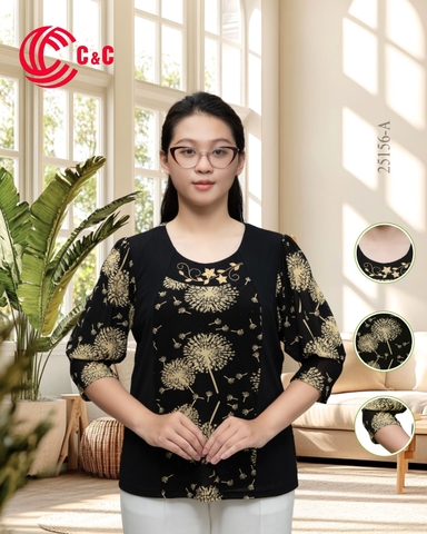 25156 - Embroidered Fabric with Dandelion Pattern Fabric