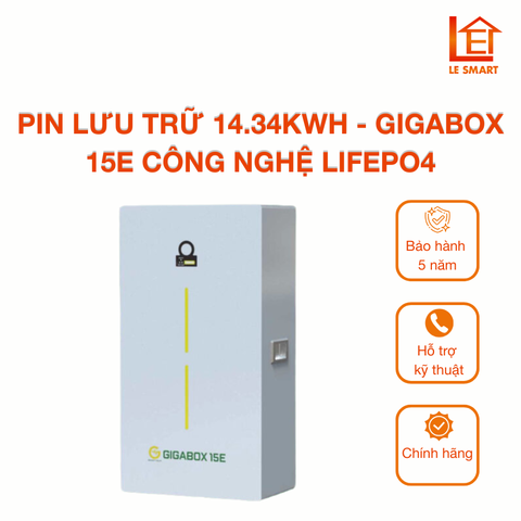 Pin lưu trữ LifePo4 14.34kWh 51.2V280Ah Gigabox 15E