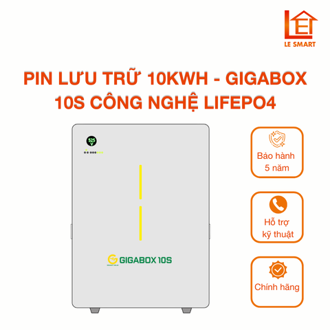 Pin lưu trữ điện Lifepo4 10kwh GIGABOX 10S