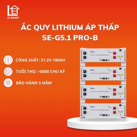 Pin lưu trữ Lithium Deye áp thấp SE-G5.1 Pro-B