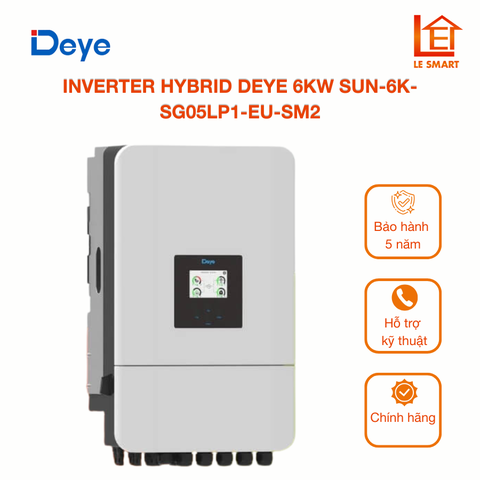 Inverter Hybrid Deye 6KW 1 Pha | SUN-6K-SG05LP1-EU-SM2