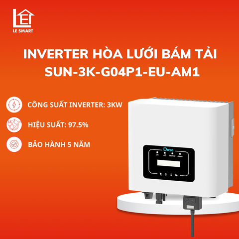 Inverter Hòa Lưới Bám Tải Deye 3kW SUN-3K-G04P1-EU-AM1