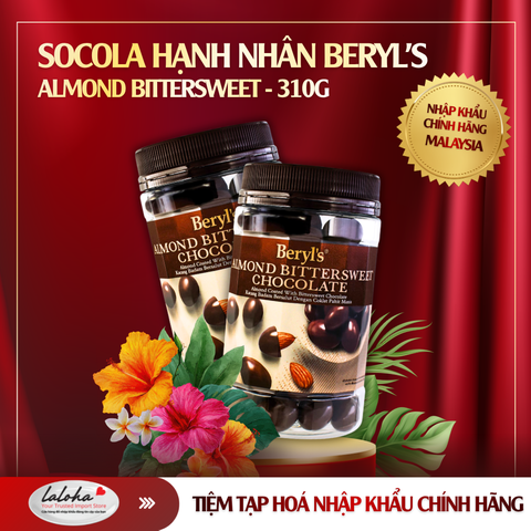 SOCOLA | BERYLS - MALAYSIA | ALMOND BITTERSWEET | 310G