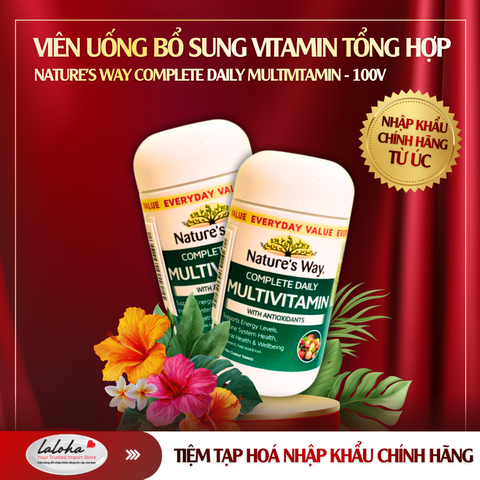 VIÊN UỐNG BỔ SUNG VITAMIN TỔNG HỢP & KHOÁNG CHẤT | NATURE'S WAY - ÚC | 100V