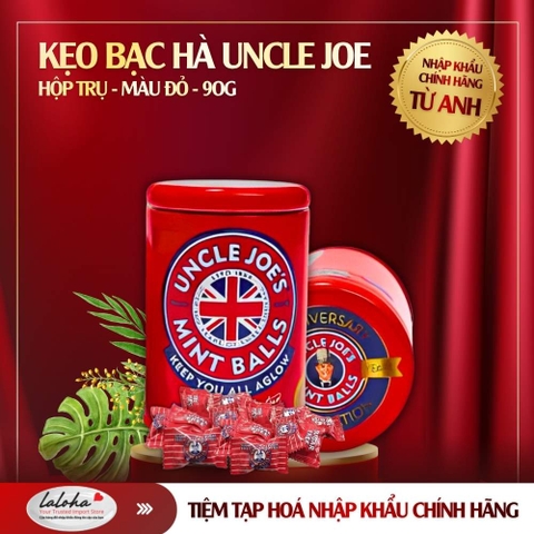 KẸO BẠC HÀ | UNCLE JOE - ANH | 90G (ĐỎ)