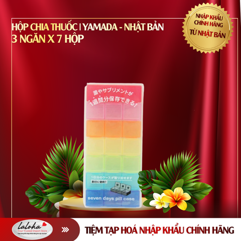 HỘP CHIA THUỐC | YAMADA - NHẬT BẢN | 3 NGĂN x 7 HỘP