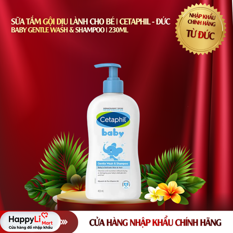 SỮA TẮM GỘI DỊU LÀNH CHO BÉ | CETAPHIL - ĐỨC | BABY GENTLE WASH & SHAMPOO | 230ML