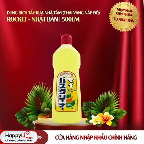 DUNG DỊCH TẨY RỬA NHÀ TẮM | ROCKET - NHẬT BẢN | 500LM (CHAI VÀNG NẮP ĐỎ)