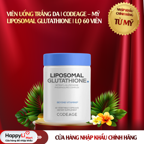 VIÊN UỐNG TRẮNG DA | CODEAGE – MỸ | LIPOSOMAL GLUTATHIONE | LỌ 60 VIÊN