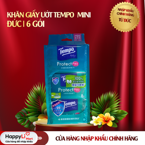 Khăn Giấy Ướt Tempo Mini  - Đức Lốc (6 gói)