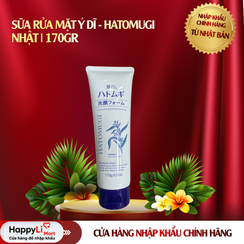 Sữa Rửa Mặt Ý Dĩ | Hatomugi - Nhật | 170gr