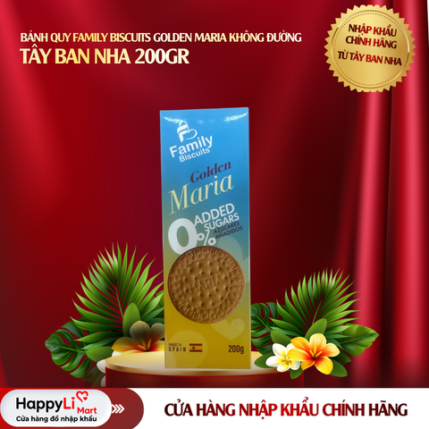 Bánh Quy Family Biscuits Golden Maria Không Đường - Tây Ban Nha 200gr