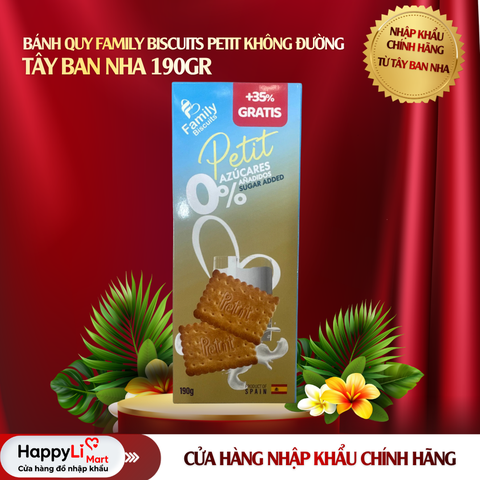 Bánh Quy Family Biscuits Petit Không Đường - Tây Ban Nha 190gr