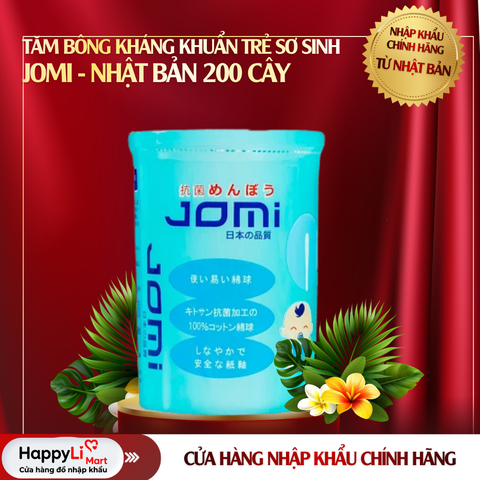 Tăm Bông Kháng Khuẩn Trẻ Sơ Sinh | Jomi - Nhật Bản | 200 Cây