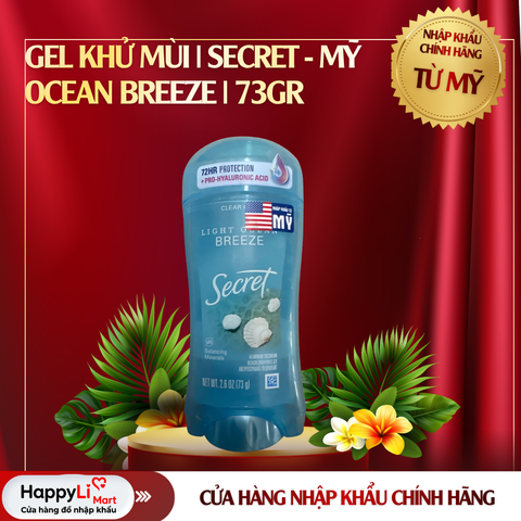 Gel Khử Mùi | Secret - Mỹ | Ocean Breeze | 73gr