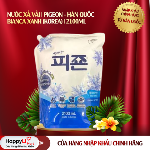 NƯỚC XẢ VẢI | PIGEON - HÀN QUỐC | BIANCA XANH (KOREA) | 2100ml