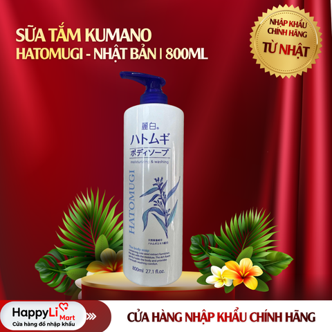 Sữa Tắm Kumano | Hatomugi - Nhật Bản | 800ml