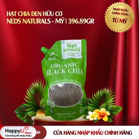 Hạt Chia Đen Hữu Cơ | Neds Naturals - Mỹ | 396.89gr