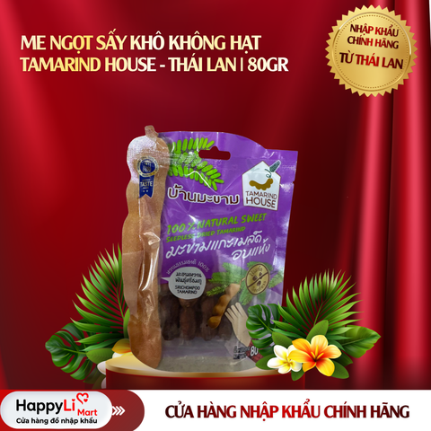 Me Ngọt Sấy Khô Không Hạt | Tamarind House - Thái Lan | 80gr