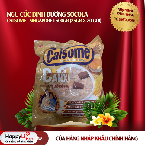 Ngũ Cốc Dinh Dưỡng Socola I Calsome - Singapore I 500gr (25gr x 20 gói)