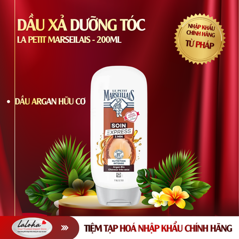 DẦU XẢ DƯỠNG TÓC | LE PETIT MARSEILLAIS | DẦU ARGAN HỮU CƠ | 200ML