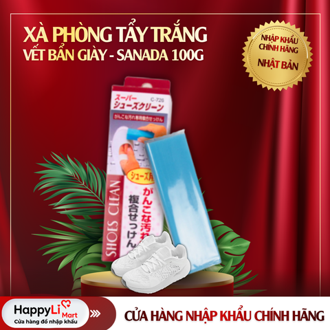 XÀ PHÒNG TẨY VẾT BẨN GIÀY | SANADA - NHẬT BẢN | 100G (THANH)
