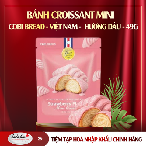 BÁNH CROISSANT MINI | COBI BREAD - VIỆT NAM | HƯƠNG DÂU | 49G