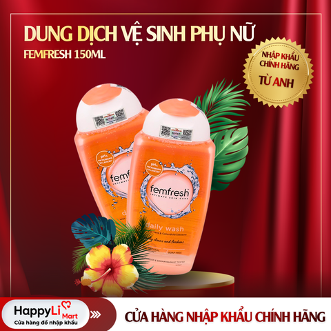 DUNG DỊCH VỆ SINH PHỤ NỮ | FEMFRESH - ANH | 150ml
