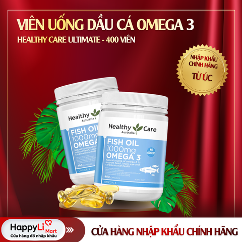 OMEGA 3 | HEALTHY CARE - ÚC | 1000mg - 400 VIÊN