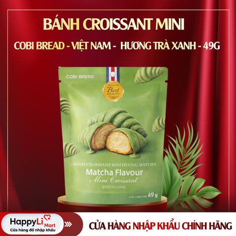 BÁNH CROISSANT MINI | COBI BREAD - VIỆT NAM | HƯƠNG TRÀ XANH | 49G