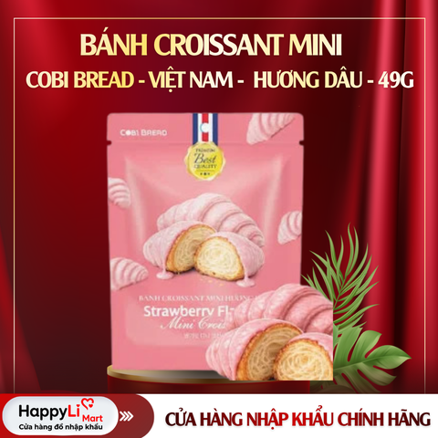 BÁNH CROISSANT MINI | COBI BREAD - VIỆT NAM | HƯƠNG DÂU | 49G