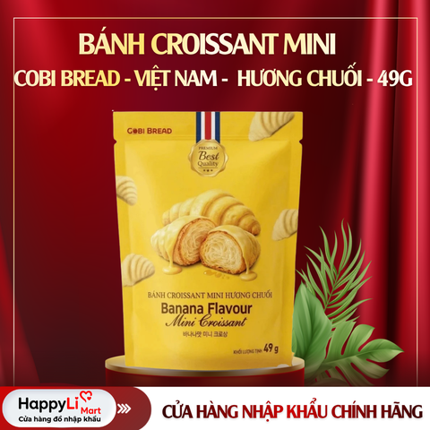 BÁNH CROISSANT MINI | COBI BREAD - VIỆT NAM | HƯƠNG CHUỐI | 49G