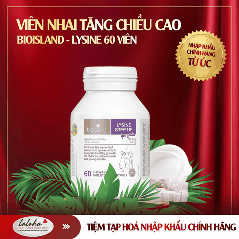VIÊN NHAI TĂNG CHIỀU CAO | BIOISLAND - ÚC |Lysine | 60V
