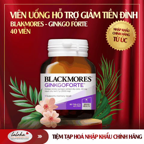 VIÊN UỐNG HỖ TRỢ GIẢM TIỀN ĐÌNH | BLAKMORES - ÚC | GINKGO FORTE | 40V