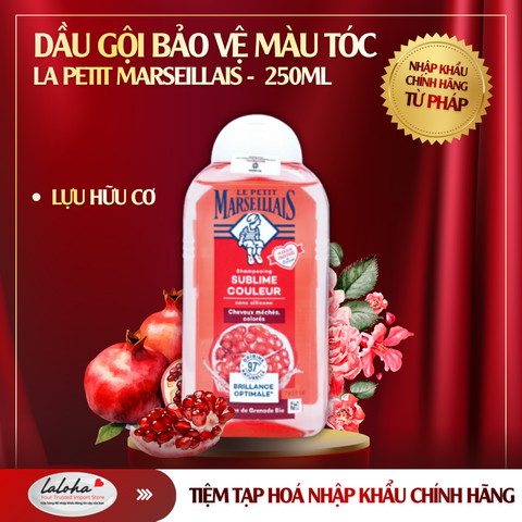 DẦU GỘI BẢO VỆ MÀU TÓC | LE PETIT MARSEILLAIS - PHÁP | LỰU HỮU CƠ | 250ML