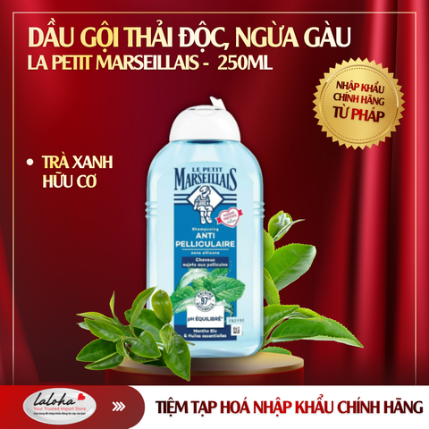 DẦU GỘI THẢI ĐỘC | LE PETIT MARSEILLAIS - PHÁP | TRÀ XANH HỮU CƠ | 250ML